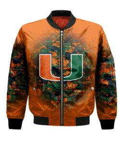 Miami Hurricanes Bomber Jacket 3D Printed Camouflage Vintage - livanniespoon Store