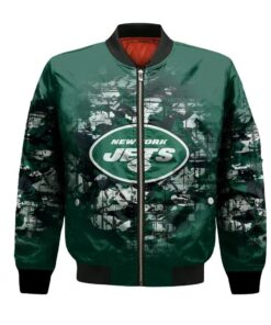 New York Jets Bomber Jacket 3D Printed Camouflage Vintage - livanniespoon Store
