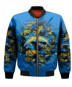 Los Angeles Chargers Bomber Jacket 3D Printed Camouflage Vintage - livanniespoon Store