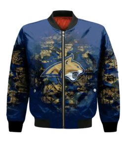 Montana State Bobcats Bomber Jacket 3D Printed Camouflage Vintage - livanniespoon Store