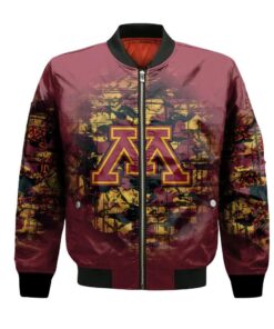 Minnesota Golden Gophers Bomber Jacket 3D Printed Camouflage Vintage - livanniespoon Store