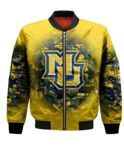 Marquette Golden Eagles Bomber Jacket 3D Printed Camouflage Vintage - livanniespoon Store