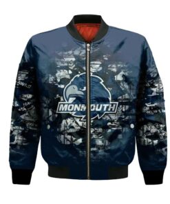 Monmouth Hawks Bomber Jacket 3D Printed Camouflage Vintage - livanniespoon Store