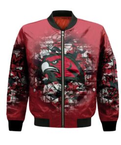 Miami Redhawks Bomber Jacket 3D Printed Camouflage Vintage - livanniespoon Store
