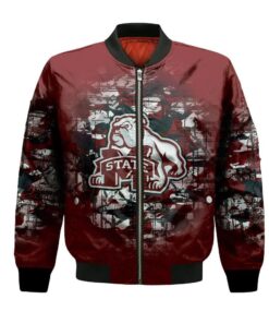 Mississippi State Bulldogs Bomber Jacket 3D Printed Camouflage Vintage - livanniespoon Store