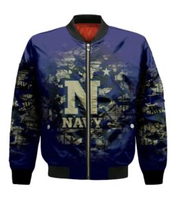 Navy Midshipmen Bomber Jacket 3D Printed Camouflage Vintage - livanniespoon Store