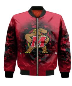 Maryland Terrapins Bomber Jacket 3D Printed Camouflage Vintage - livanniespoon Store