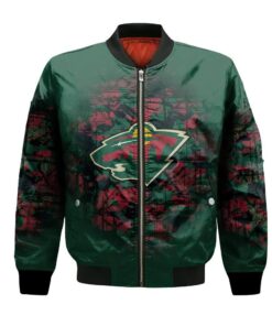 Minnesota Wild Bomber Jacket 3D Printed Camouflage Vintage - livanniespoon Store