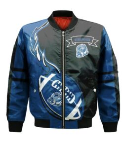 Mississauga Steelheads Bomber Jacket 3D Printed Flame Ball Pattern - livanniespoon Store