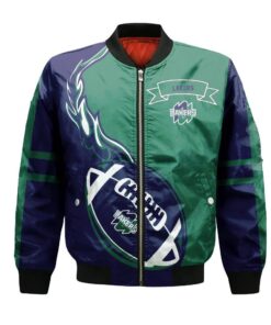 Nipissing Lakers Bomber Jacket 3D Printed Flame Ball Pattern - livanniespoon Store