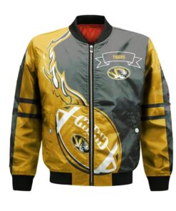 Missouri Tigers Bomber Jacket 3D Printed Flame Ball Pattern - livanniespoon Store