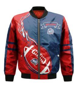 Njit Highlanders Bomber Jacket 3D Printed Flame Ball Pattern - livanniespoon Store