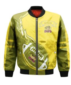 North Bay Battalion Bomber Jacket 3D Printed Flame Ball Pattern - livanniespoon Store