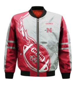 Nicholls State Colonels Bomber Jacket 3D Printed Flame Ball Pattern - livanniespoon Store