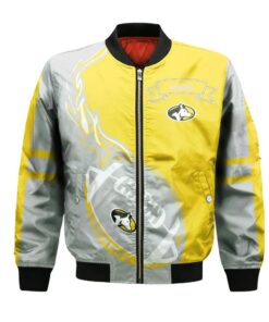 Michigan Tech Huskies Bomber Jacket 3D Printed Flame Ball Pattern - livanniespoon Store