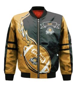 Moncton Magic Bomber Jacket 3D Printed Flame Ball Pattern - livanniespoon Store