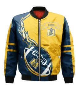 Murray State Racers Bomber Jacket 3D Printed Flame Ball Pattern - livanniespoon Store