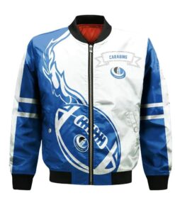 Montreal Carabins Bomber Jacket 3D Printed Flame Ball Pattern - livanniespoon Store