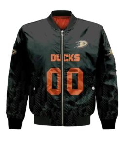 Anaheim Ducks Bomber Jacket 3D Printed Team Logo Custom Text And Number - livanniespoon Store
