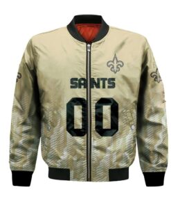 New Orleans Saints Bomber Jacket 3D Printed Team Logo Custom Text And Number - livanniespoon Store