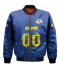 Los Angeles Rams Bomber Jacket 3D Printed Team Logo Custom Text And Number - livanniespoon Store