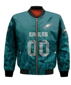 Philadelphia Eagles Bomber Jacket 3D Printed Team Logo Custom Text And Number - livanniespoon Store