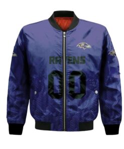 Baltimore Ravens Bomber Jacket 3D Printed Team Logo Custom Text And Number - livanniespoon Store