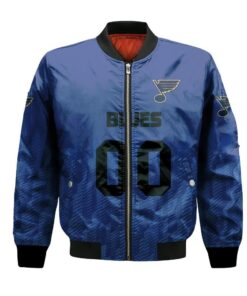 St. Louis Blues Bomber Jacket 3D Printed Team Logo Custom Text And Number - livanniespoon Store