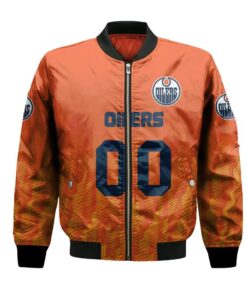 Edmonton Oilers Bomber Jacket 3D Printed Team Logo Custom Text And Number - livanniespoon Store