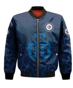 Winnipeg Jets Bomber Jacket 3D Printed Team Logo Custom Text And Number - livanniespoon Store