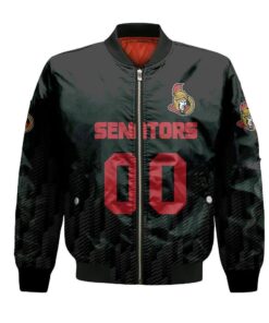 Ottawa Senators Bomber Jacket 3D Printed Team Logo Custom Text And Number - livanniespoon Store