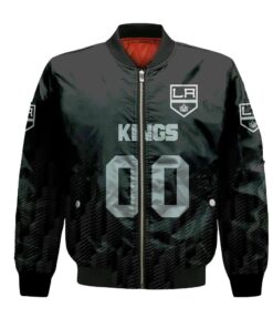 Los Angeles Kings Bomber Jacket 3D Printed Team Logo Custom Text And Number - livanniespoon Store