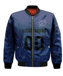 Tampa Bay Lightning Bomber Jacket 3D Printed Team Logo Custom Text And Number - livanniespoon Store