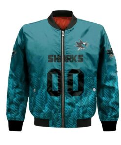 San Jose Sharks Bomber Jacket 3D Printed Team Logo Custom Text And Number - livanniespoon Store