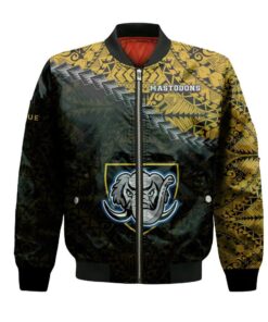 Purdue Fort Wayne Mastodons Bomber Jacket 3D Printed Grunge Polynesian Tattoo - livanniespoon Store