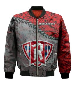 Radford Highlanders Bomber Jacket 3D Printed Grunge Polynesian Tattoo - livanniespoon Store