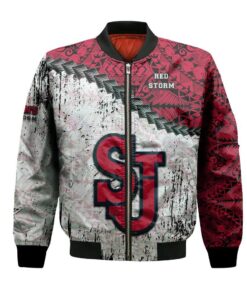 St. John?S Red Storm Bomber Jacket 3D Printed Grunge Polynesian Tattoo - livanniespoon Store