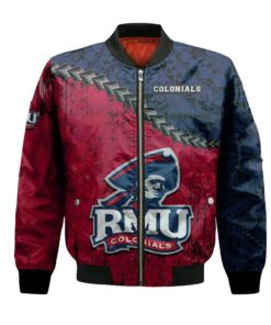 Robert Morris Colonials Bomber Jacket 3D Printed Grunge Polynesian Tattoo - livanniespoon Store