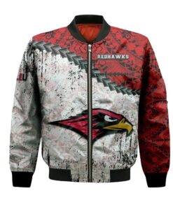 Seattle Redhawks Bomber Jacket 3D Printed Grunge Polynesian Tattoo - livanniespoon Store