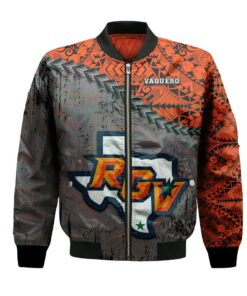 Texas-Rio Grande Valley Vaqueros Bomber Jacket 3D Printed Grunge Polynesian Tattoo - livanniespoon Store