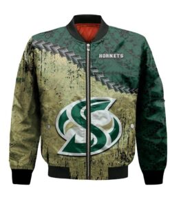 Sacramento State Hornets Bomber Jacket 3D Printed Grunge Polynesian Tattoo - livanniespoon Store