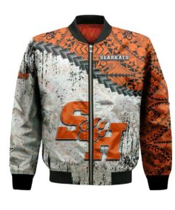Sam Houston State Bearkats Bomber Jacket 3D Printed Grunge Polynesian Tattoo - livanniespoon Store