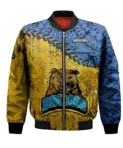 Ucla Bruins Bomber Jacket 3D Printed Grunge Polynesian Tattoo - livanniespoon Store