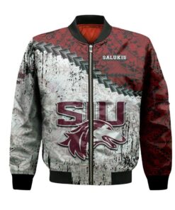 Southern Illinois Salukis Bomber Jacket 3D Printed Grunge Polynesian Tattoo - livanniespoon Store