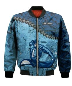 San Diego Toreros Bomber Jacket 3D Printed Grunge Polynesian Tattoo - livanniespoon Store