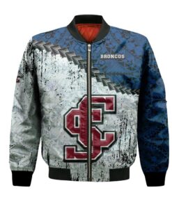 Santa Clara Broncos Bomber Jacket 3D Printed Grunge Polynesian Tattoo - livanniespoon Store