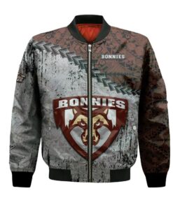 St. Bonaventure Bonnies Bomber Jacket 3D Printed Grunge Polynesian Tattoo - livanniespoon Store