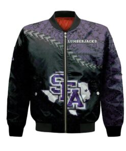 Stephen F. Austin Lumberjacks Bomber Jacket 3D Printed Grunge Polynesian Tattoo - livanniespoon Store