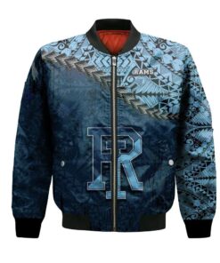 Rhode Island Rams Bomber Jacket 3D Printed Grunge Polynesian Tattoo - livanniespoon Store