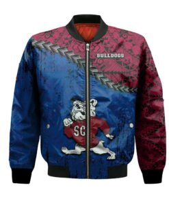 South Carolina State Bulldogs Bomber Jacket 3D Printed Grunge Polynesian Tattoo - livanniespoon Store